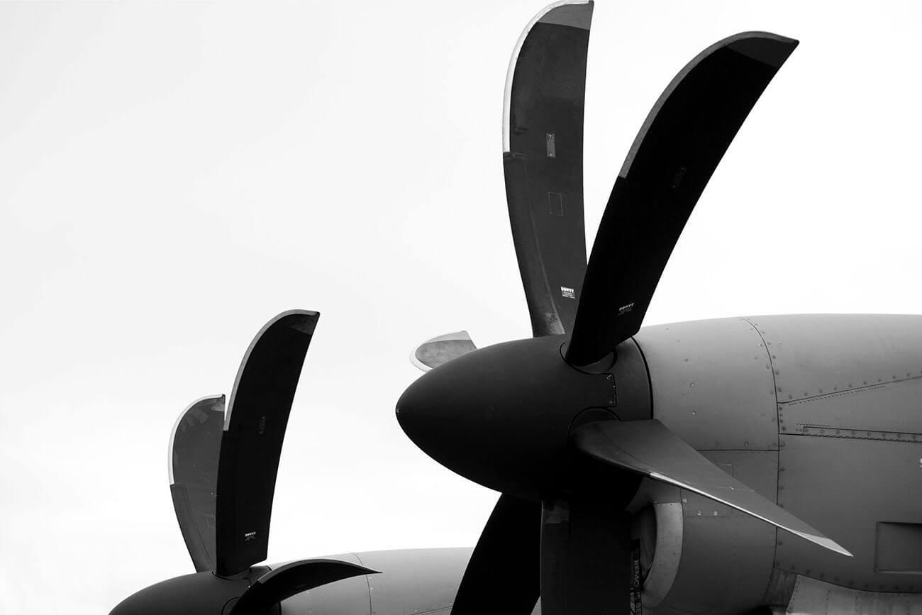 photos des hélices d'un avion prise au Bourget